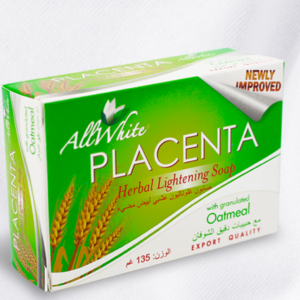 All White Placenta Herbal Lightening Soap with Granulated Oatmeal (135g)