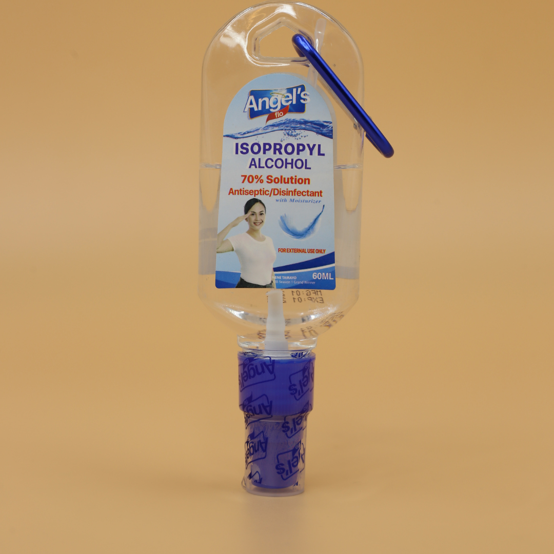 Angel's Flo Isopropyl Alcohol with Carabiner (60ml)